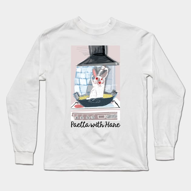 Paella with Hare Long Sleeve T-Shirt by belettelepink